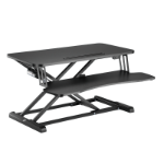 LogiLink Sit-stand desk converter, single motor, w/ keyboard tray, black