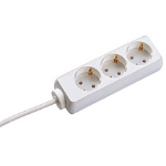 Bachmann 3x Schuko H05VV-F 3G 1.50mm² 16A/3680W 3m power extension 3 AC outlet(s) White