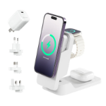 ALOGIC MFPB5KM-G mobile device charger Headset, Smartphone, Smartwatch White USB Wireless charging Fast charging Indoor