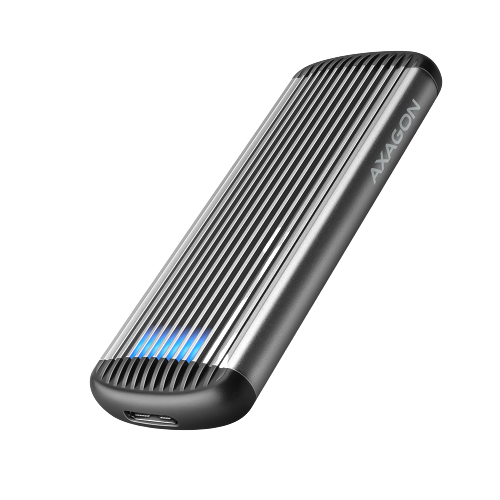 Image of Axagon EEM2-SA storage drive enclosure SSD enclosure Grey M.2