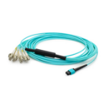 AddOn Networks 10m MPO - 4xLC fibre optic cable MPO/MTP LC OM3 Blue
