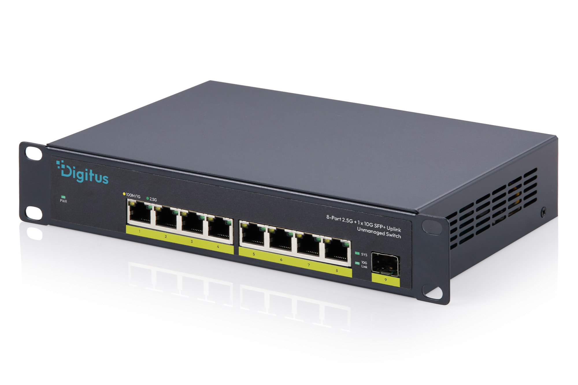 Digitus 10" 2.5G 8-Port Unmanaged Switch with 1× 10G SFP+