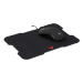 Varr Gaming Mouse and Mousepad/Mat Set, Gaming Mouse: Wired USB Mouse (Black/Blue), Adjustable DPI (800, 1200, 2400 or 3200dpi), 6 Button with Scroll Wheel, Popular USB-A connection, Optical, LED 7 colours backlight, Mousepad/Mat:, Size 295x210x2mm, Black