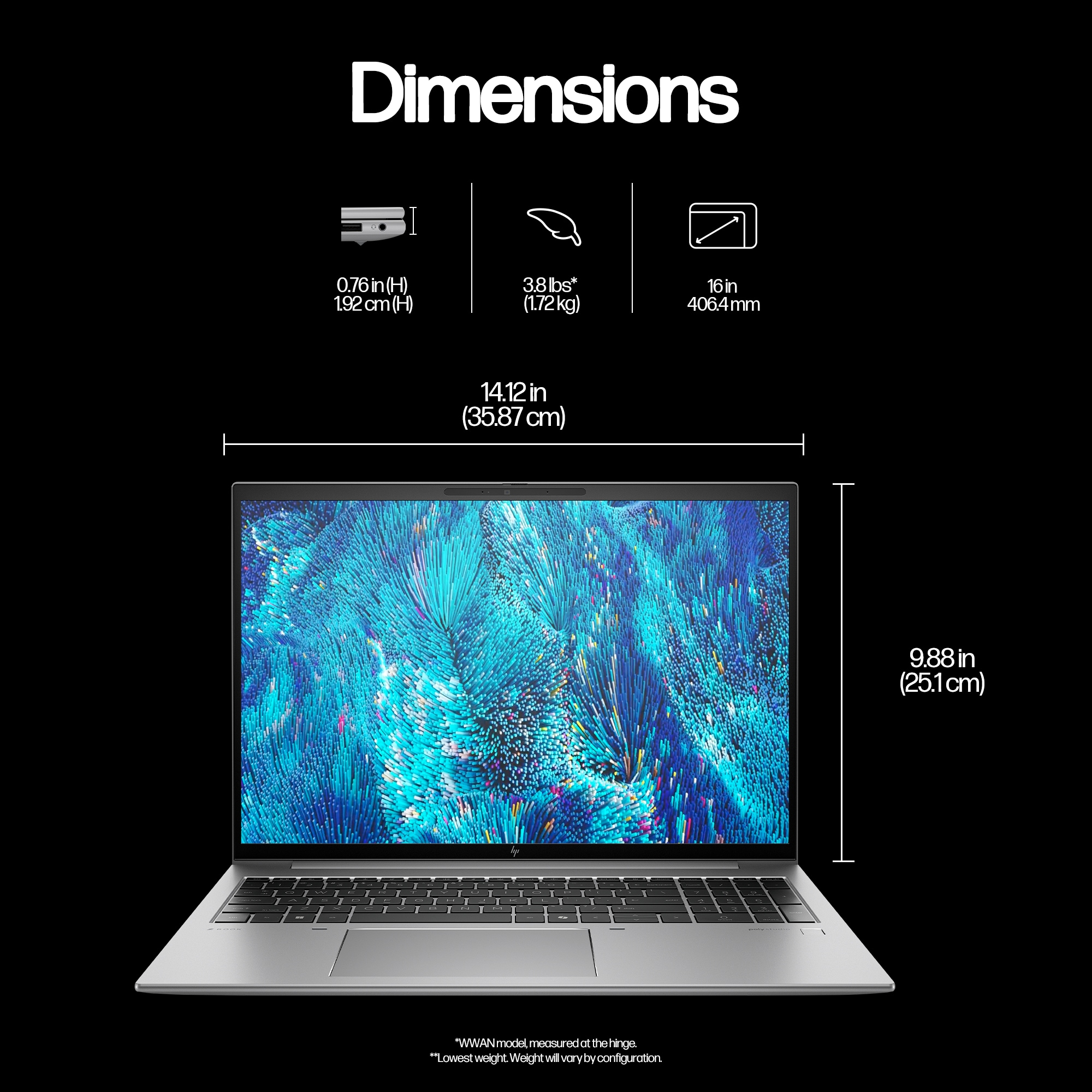 HP ZBook Firefly G11 Intel Core Ultra 7 155H Mobile workstation 40.6 cm (16") WUXGA 32 GB DDR5-SDRAM 1 TB SSD NVIDIA RTX A500 Wi-Fi 6E (802.11ax) Windows 11 Pro Silver