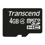 Transcend TS4GUSDC4 memory card 4 GB MicroSDHC