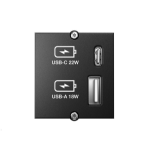 Bachmann 917.227 socket-outlet USB A + USB C Black