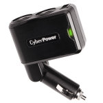 CyberPower CPTDC1U2DC mobile device charger Mobile phone, MP3, Tablet Black Cigar lighter Auto