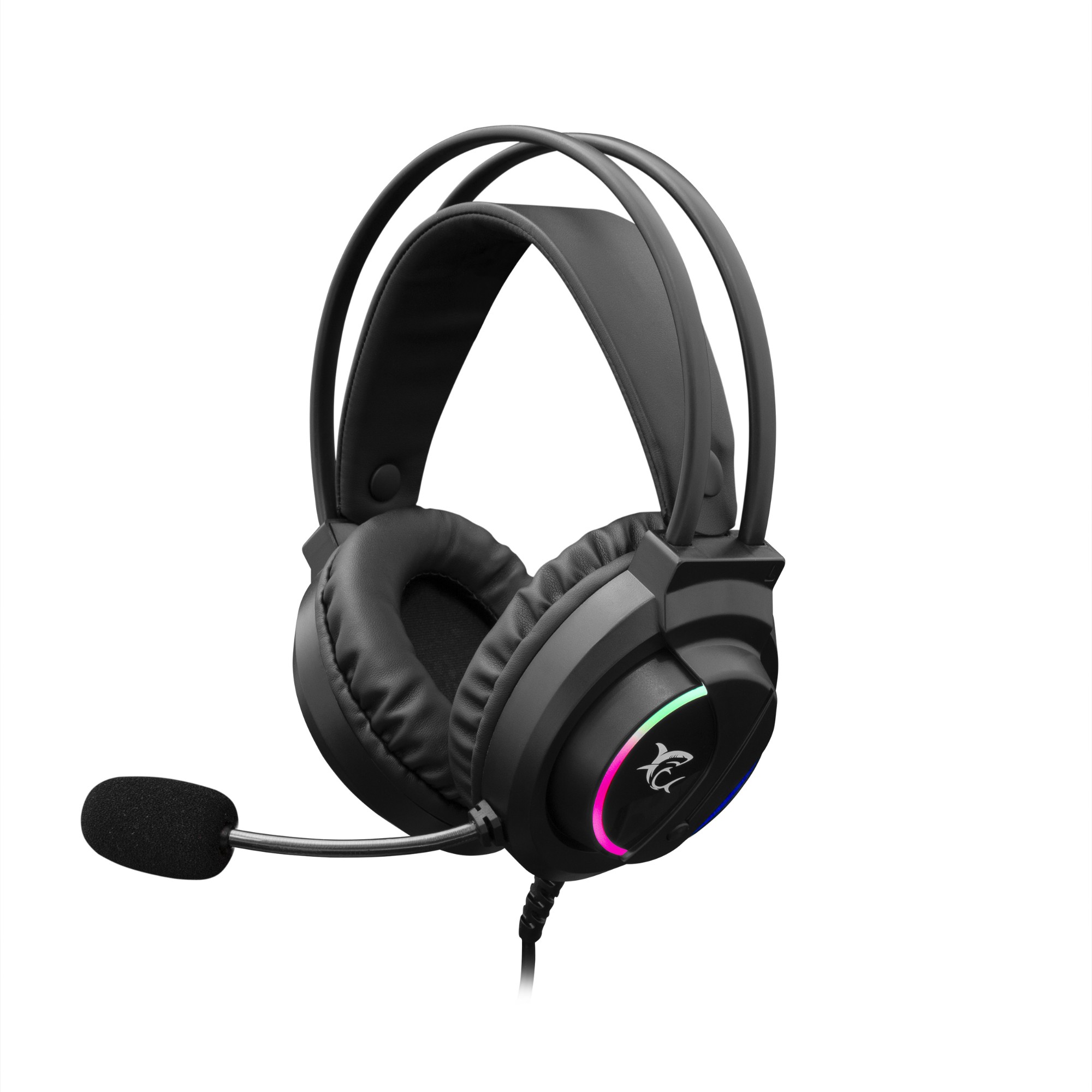 White Shark WOLF headphones/headset Wired Helmet Gaming Black