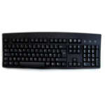 Accuratus KYBAC260-USBBLKFRHY; French language USB & PS2 full size keyboard in black.