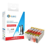 G&G Image 14790/NP5-C-0550XLBK Ink cartridge multi pack 2x Bk + 1x C,M,Y PGI+CLI, 5x4.69K pages 74,6ml Pack=5 (replaces Canon CLI-551BKXL CLI-551CXL CLI-551MXL CLI-551YXL PGI-550PGBK) for Canon Pixma IP 8700/IX 6850/MG 5450/MG 6350/MX 725