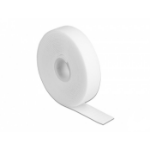 DeLOCK Hook-and-loop tape on roll L 3 m x W 20 mm white