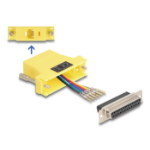 DeLOCK D-Sub 25 pin female to RJ12 female Assembly Kit yellow