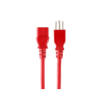 Monoprice 33558 power cable Red 23.6" (0.6 m) NEMA 5-15P C13 coupler