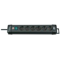 Image of Brennenstuhl 1951160100 power extension 3 m 6 AC outlet(s) Black