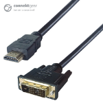 CONNEkT Gear 3m HDMI to DVI-D Monitor Connector Cable - Male to Male - 18+1 Single link