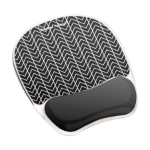 Fellowes Mouse Mat Wrist Support - Photo Gel Mouse Pad with Non Slip Rubber Base & Antibacterial Protection - Ergonomic Mouse Mat for Computer, Laptop, Home Office Use - Chevron