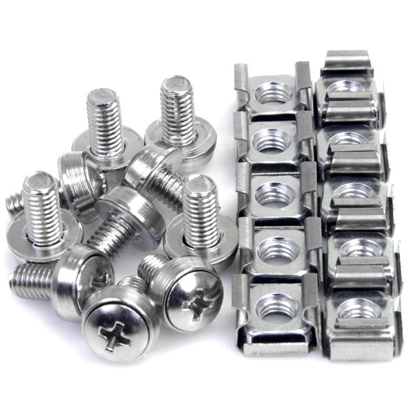 StarTech.com Pack de 50 Tornillos de Montaje y Tuercas Enjauladas M6