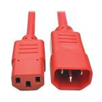 Tripp Lite P005-003-ARD power cable Red 35.4" (0.9 m) C14 coupler C13 coupler