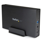 StarTech.com 3.5in Black USB 3.0 External SATA III Hard Drive Enclosure with UASP for SATA 6 Gbps â€“ Portable External HDD