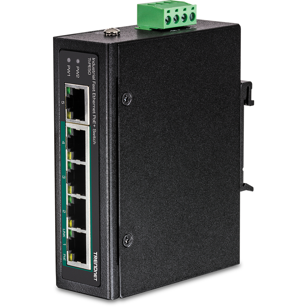 Image of Trendnet TI-PE50 network switch Unmanaged Fast Ethernet (10/100)...