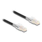 DeLOCK RJ45 Network Cable Cat.6A S/FTP with secure clips set 5 m black