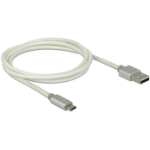 DeLOCK 1m USB 2.0-A/USB 2.0 Micro-B USB cable USB A Micro-USB B 0.48 Gbit/s White