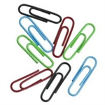 UNBRANDED PAPERCLIP LARGE COLOUR 10X100 PK1000