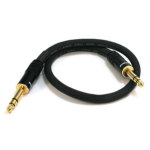 Monoprice 4791 audio cable 18.1" (0.46 m) 6.35mm TRS Black