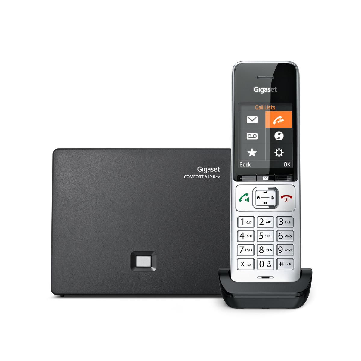 Image of Gigaset COMFORT 500A IP Analog/DECT telephone Caller ID Black, Silver
