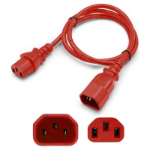 AddOn Networks ADD-C13LK2C14LK14AWG2FTRD power cable Red 24" (0.61 m) C13 coupler C14 coupler