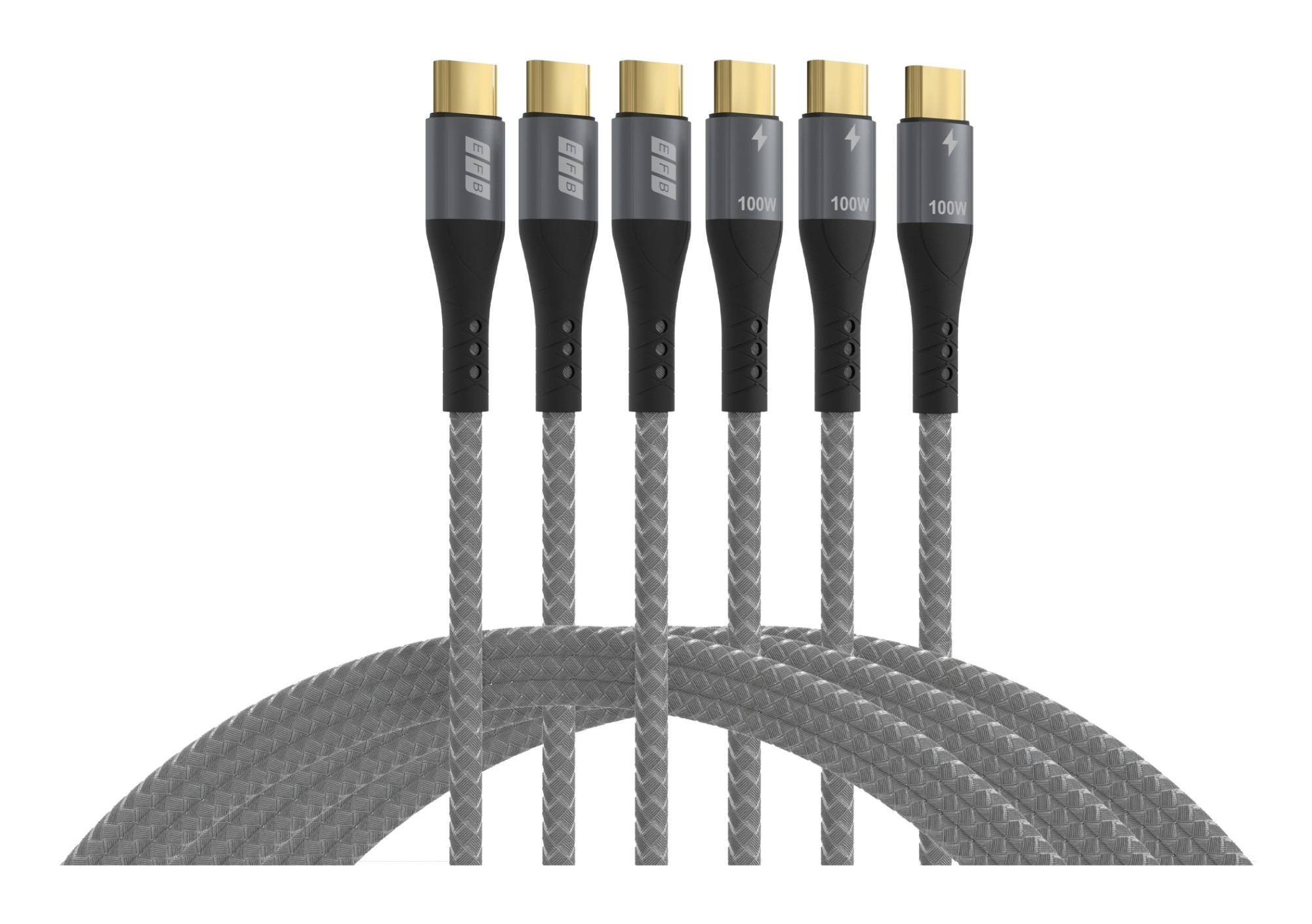 EFB Elektronik USB-CC-00007 USB cable USB 2.0 USB C Black, Grey