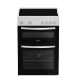 Indesit 60cm Double Oven Electric Cooker - White
