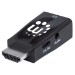Manhattan HDMI to VGA (with Audio) Converter, 1080p, Male to Female, Micro-USB Power Input Port for additional power if needed, Black, Three Year Warranty
