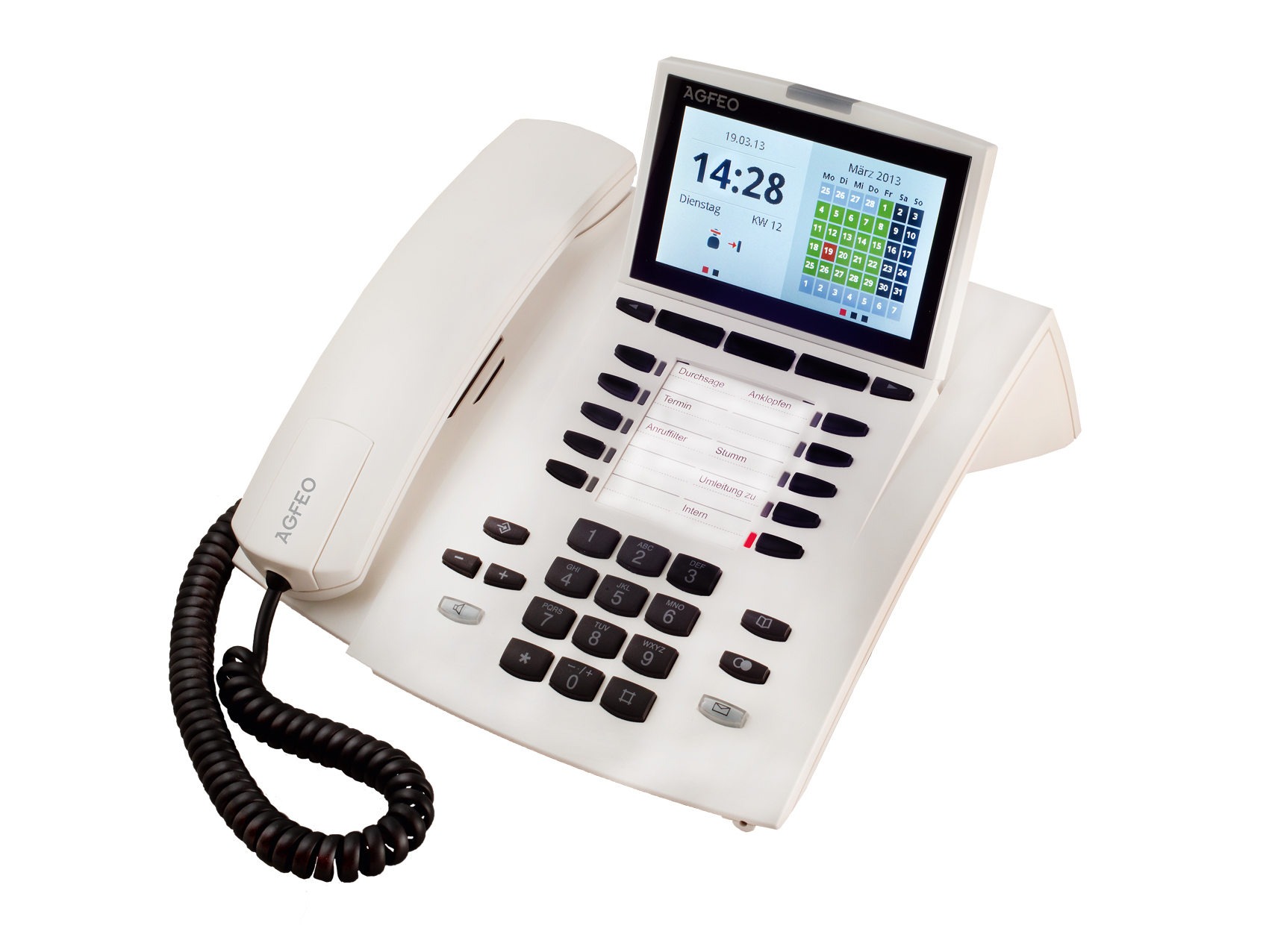 6101324 AGFEO ST 45 IP - IP Phone - White - Wired handset - 1000 entries - Digital - LCD