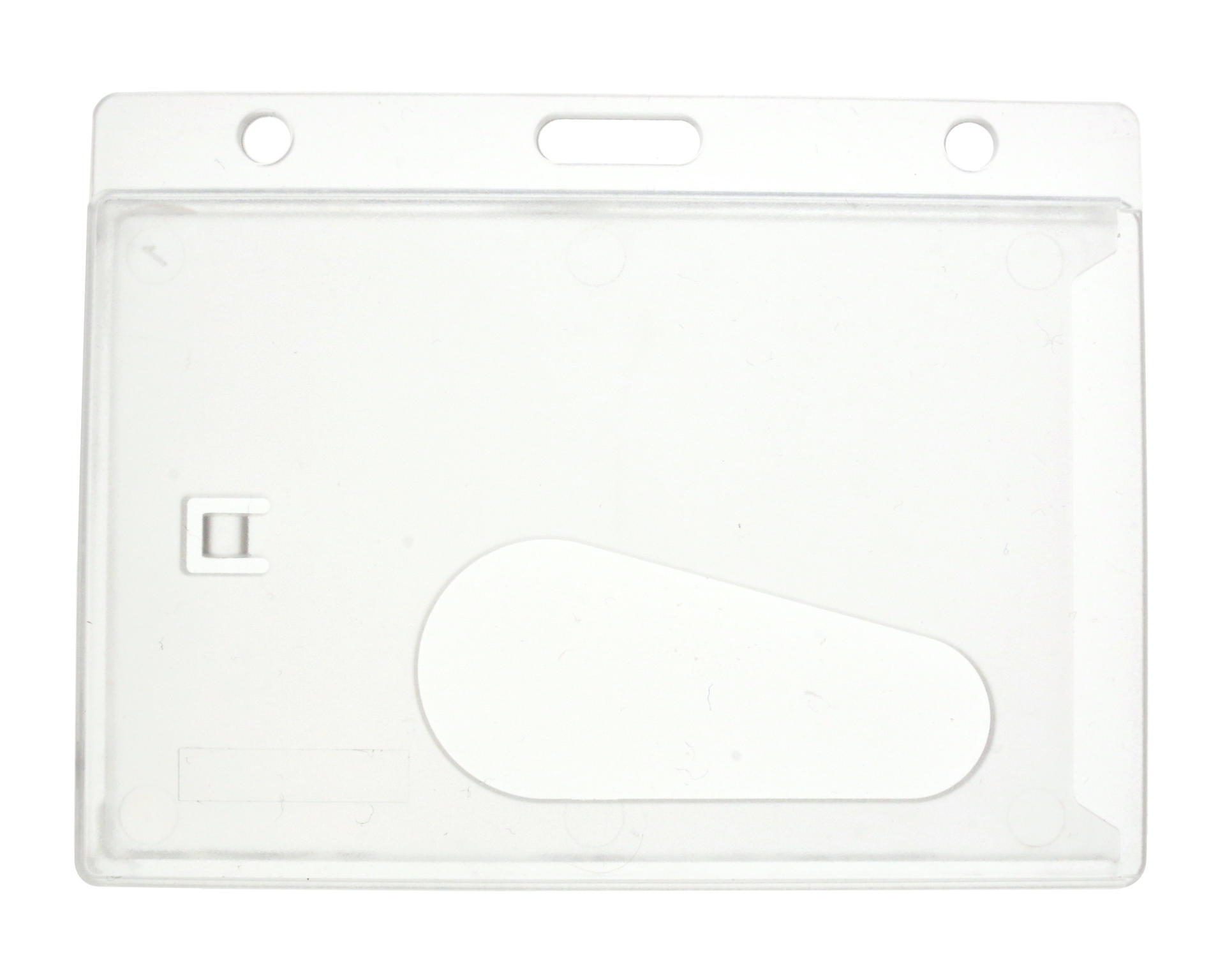 Image of Digital ID Enclosed Rigid Card Holder, Clear with 50mm Thumb Slot,...