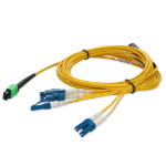 AddOn Networks ADD-MPO-4LC1-5M9SMFLZ fibre optic cable 1.5 m 8x LC OS2 Yellow