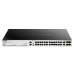 D-Link 24 x 10/100/1000BASE-T Ports Layer 3 Stackable Managed Gigabit Switch