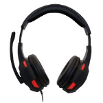 Naceb Technology NA-0304R audífono y auriculare Auriculares Alámbrico Diadema Juego Negro, Rojo