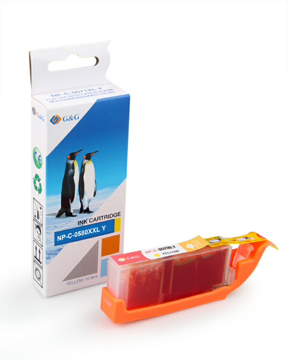 G&G Image 15844/NP-C-0581XXLY Ink cartridge yellow, 1x830 pages 12,2ml Pack=1 (replaces Canon CLI-581YXXL) for Canon Pixma TS 6150/8150