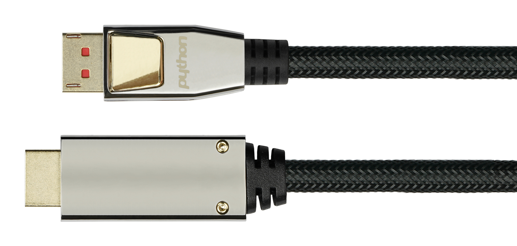 EU Product - DisplayPort 1.4 an HDMI 2.0 Kabel Nylong. schwarz 1m