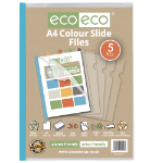 Eco Eco A4 50% Recycled Colour Pack 5 Easy Slide Files - Pack of 5