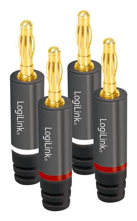 LogiLink CA1212 wire connector Banana Grey