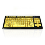 Accuratus Monster 2 Bluetooth & RF - Multi-device Bluetooth & RF Wireless HIGH VISIBILITY Upper Case Vision Impairment Keyboard with detachable wrist rest. Double sized (24mm x 24mm) keys. Keyboard is hot swappable Multi Device pairing; supporting 2 Bluet