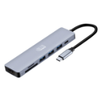 Adesso AUH-4025 laptop dock/port replicator Wired USB 3.2 Gen 2 (3.1 Gen 2) Type-C Aluminum