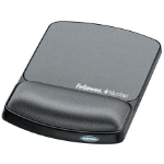 Fellowes Gel Wrist Rest & Mouse Pad Microban Graphite