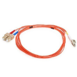 Monoprice 2627 InfiniBand/fibre optic cable 78.7" (2 m) 2x LC 2x SC OFNR OM1 Orange