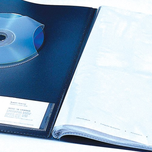 Rexel Clearview A4 Display Book 24-Pocket Black