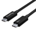 Plugable Technologies Thunderbolt 3 Cable 20Gbps Supports 100W (20V, 5A) Charging, 6.6ft / 2m USB C Compatible [Thunderbolt 3 Certified] - Driverless