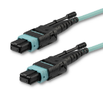 StarTech.com 10m (30ft) MTP(F)/PC to MTP(F)/PC OM3 Multimode Fiber Optic Cable, 12F Type-A, OFNP, 50/125µm LOMMF, 40G Networks, Low Insertion Loss, MPO Fiber Patch Cord