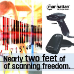 Manhattan 177672 barcode-lezer Draagbare streepjescodelezer 1D CCD Zwart
